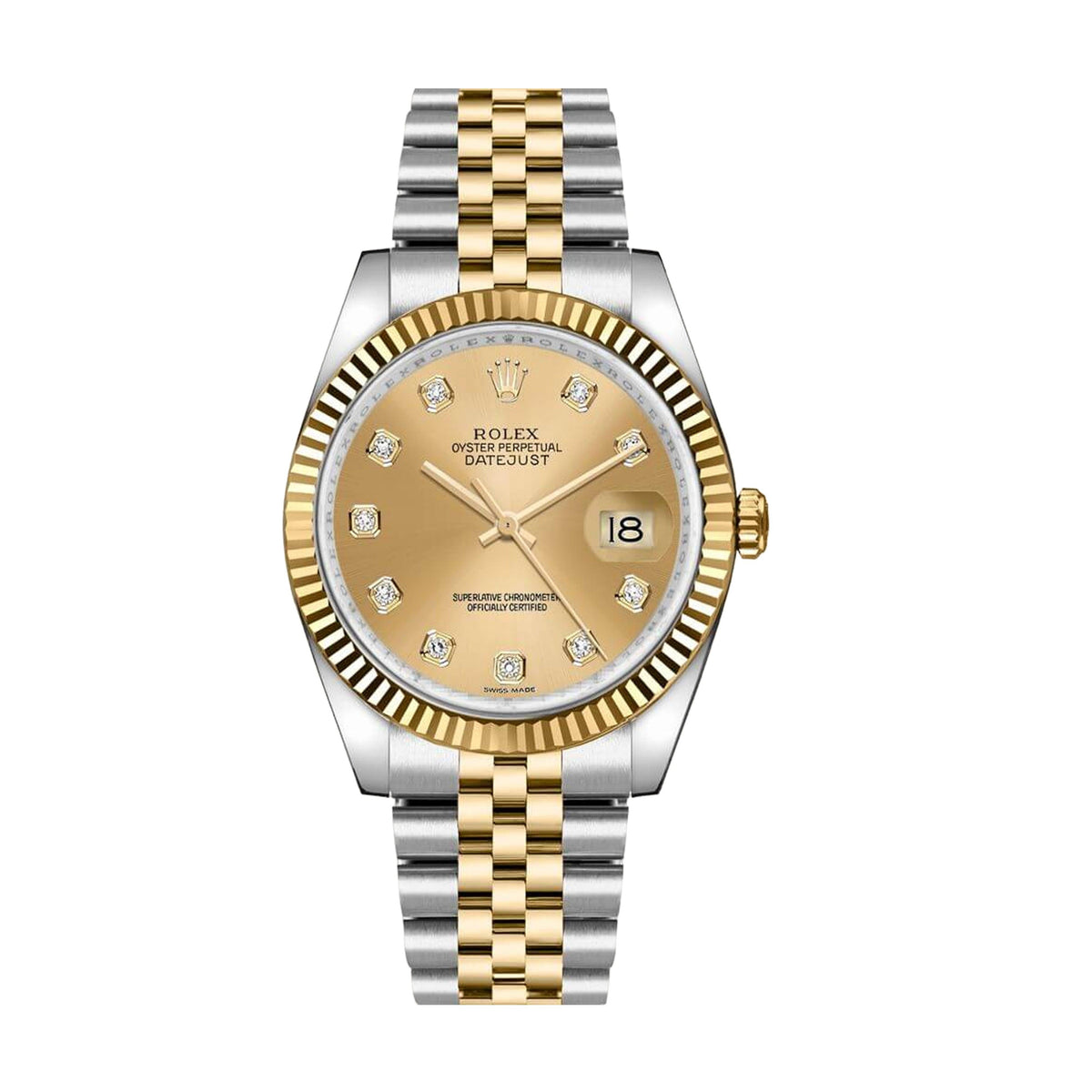 Rolex Datejust 36mm 116233 Champagne Diamond Dial, Worn – Time Secret