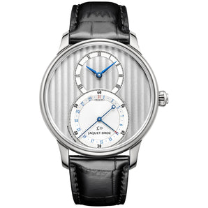 Jaquet Droz Grande Seconde Quantieme 39mm J007010240 Silver with Côtes de Genève Dial, Worn 2014
