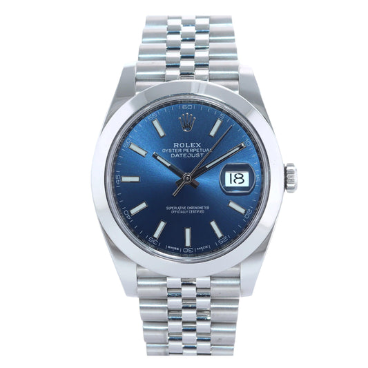 Rolex Datejust II 116300 Blue Dial 41MM worn