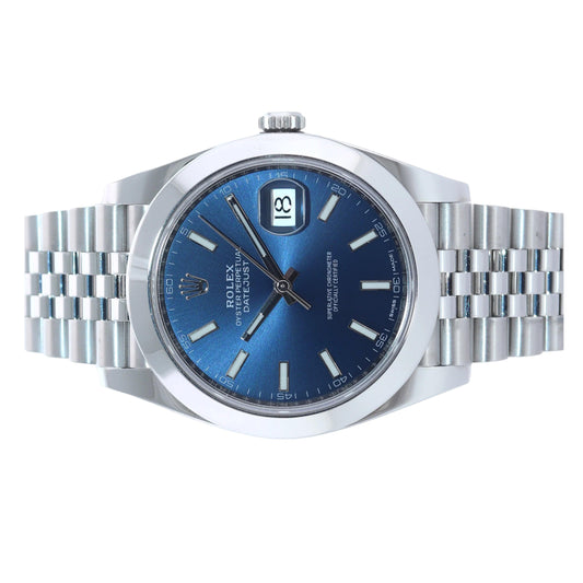 Rolex Datejust II 116300 Blue Dial 41MM worn