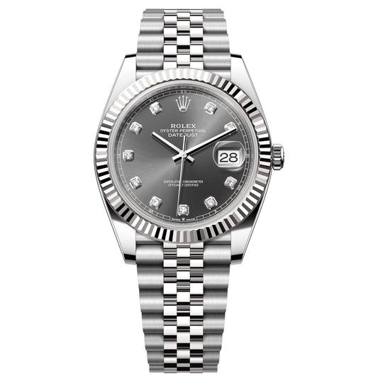 Rolex Datejust 41mm 126334-0006 Grey Diamond Dial, Worn