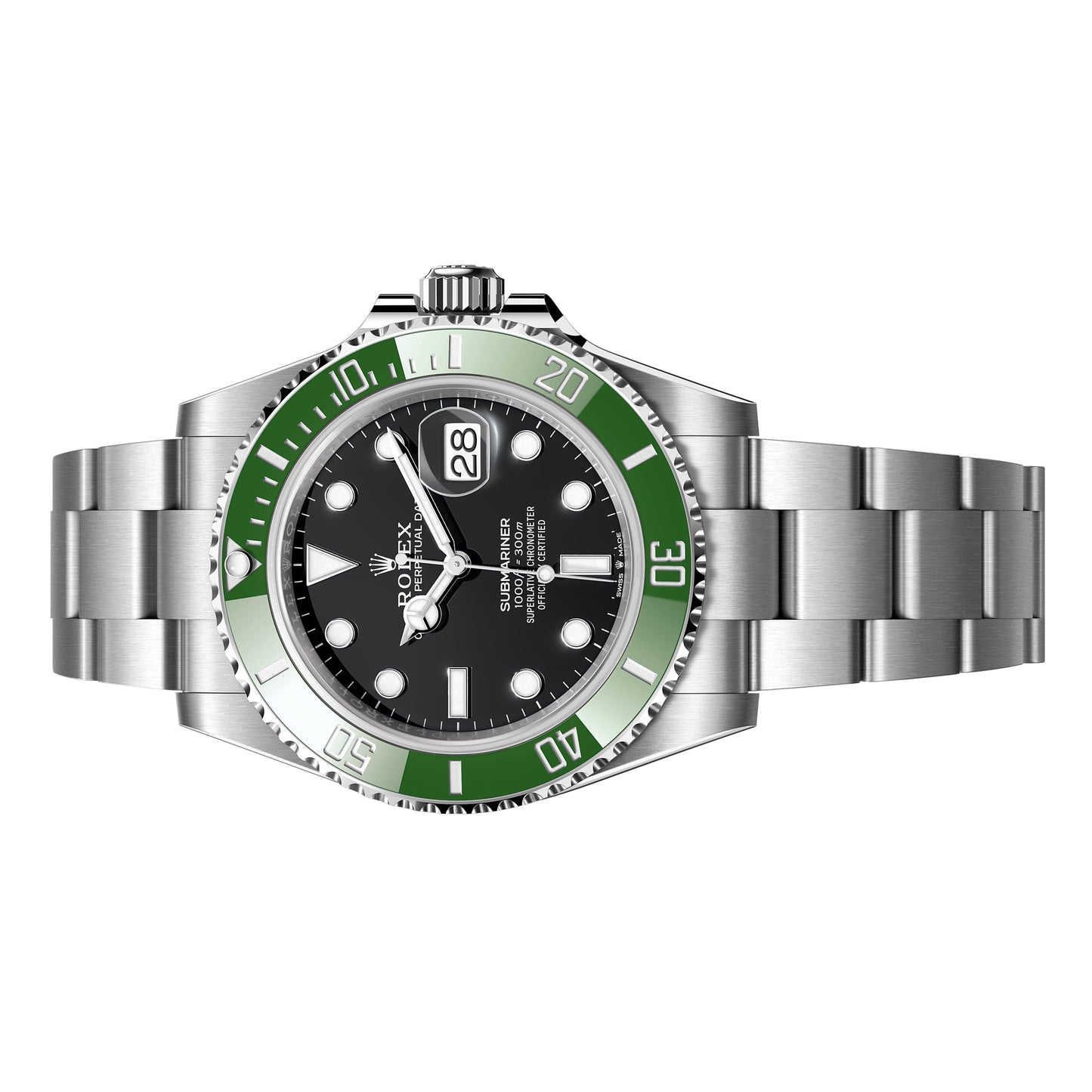 Rolex Submariner Date Starbucks Green Kermit MKII 41mm 126610LV-0002, Black Dial, Unworn 2025