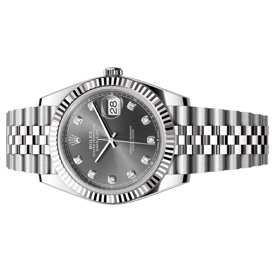 Rolex Datejust 41mm 126334-0006 Grey Diamond Dial, Worn