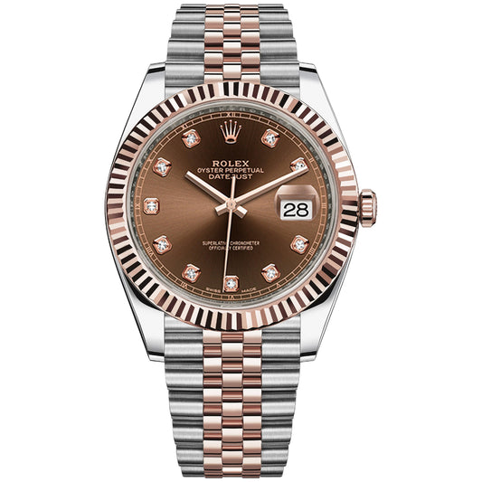 Rolex Datejust 41mm 126331-0004 Chocolate Diamond Dial, Worn 2022