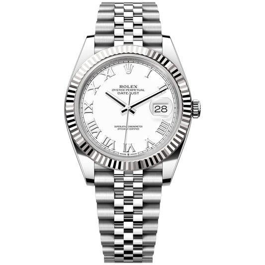 Rolex Datejust 41mm 126334-0024 White Roman Dial, Unworn 2023