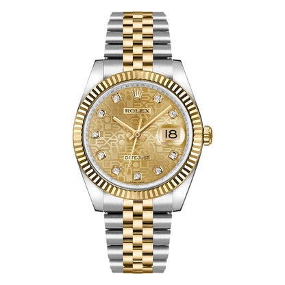 Rolex Datejust 36mm 116233 Champagne Jubilee Diamond Dial, Worn 2013