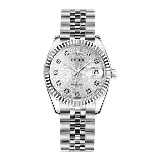 Rolex Datejust 31mm 178274 Silver Computer Diamond Dial, Worn