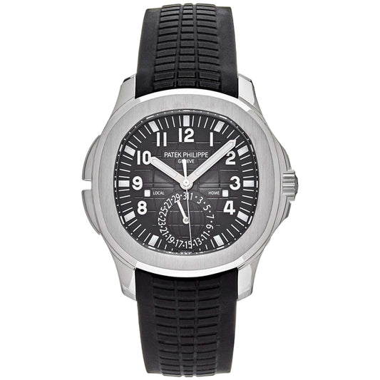 Patek Philippe Aquanaut Travel Time 40mm 5164A-001 Black Numeral Dial, Unworn 2022 with New Movement and Buckle