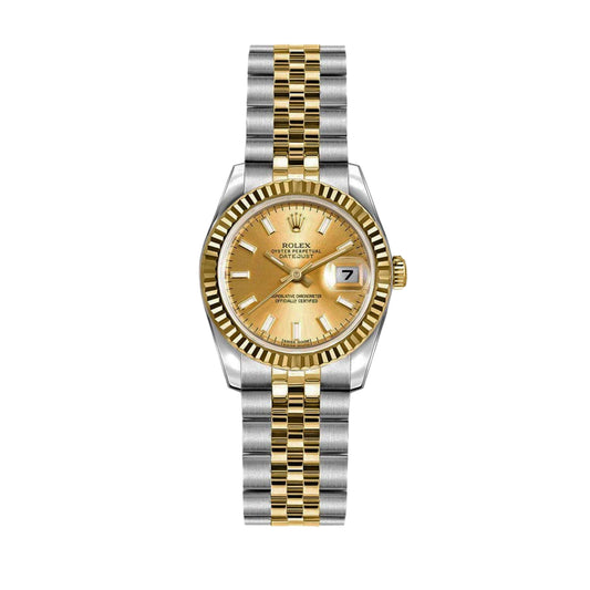 Rolex Lady Datejust 26mm 179173 Champagne Index Dial, Worn