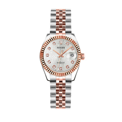 Rolex Lady Datejust 26mm 179171 Rose Gold, Silver Jubilee Diamond Dial, Unworn 2014