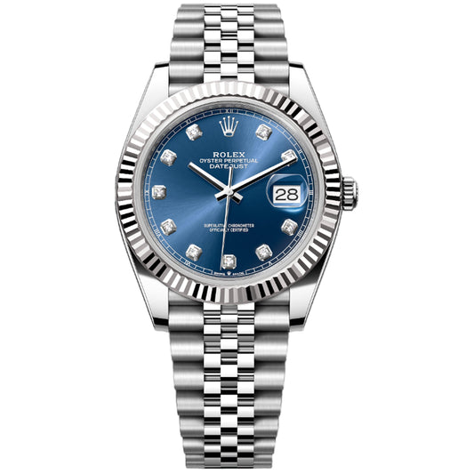 Rolex Datejust 41mm 126334-0016 Blue Diamond Dial, Stainless Steel, Worn