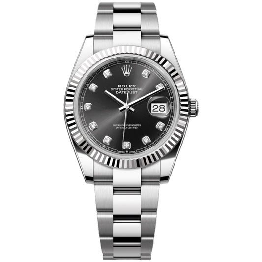 Rolex Datejust 41mm 126334-0011 Black Diamond Dial, Oyster Bracelet, Worn