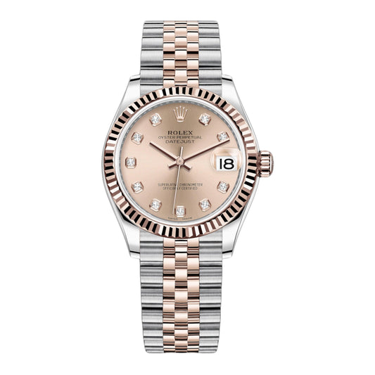 Rolex Datejust 31mm 178271-0034 Rose Gold, Rose Diamond Dial, Worn