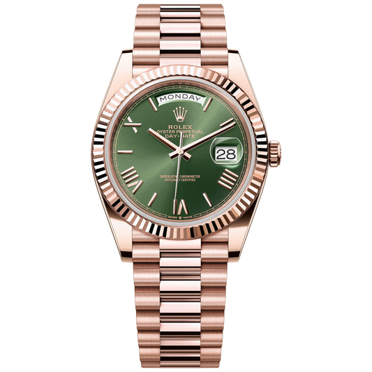 Rolex Day-Date 40mm 228235-0025 Oliver Green Dial, Unworn 2024