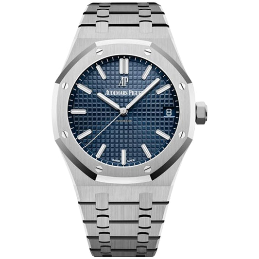 Audemars Piguet Royal Oak 41mm 15500ST.OO.1220ST.01 Blue Grande Tapisserie Dial, Unworn 2022 - Time Secret