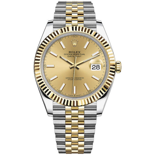 Datejust 41mm 126333-0010 Chamapagne Index Dial, Yellow Gold, Jubilee, Unworn 2023