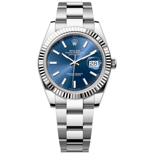 Rolex Datejust 41mm 126334-0001 Blue Index Dial, Oyster Bracelet, Unworn 2024