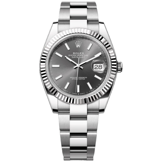 Rolex Datejust 41mm 126334-0013 Dark Rhodium Index Dial, Oyster Bracelet, Unworn 2024