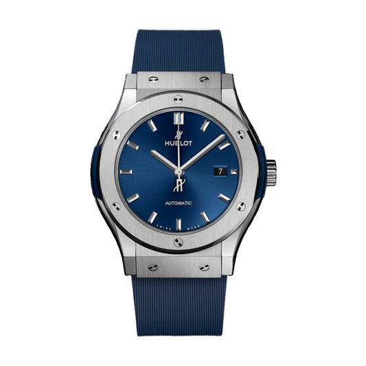 Hublot Classic Fusion 45mm 511.NX.7170.RX Titanium Blue Sunray Dial, Unworn 2023