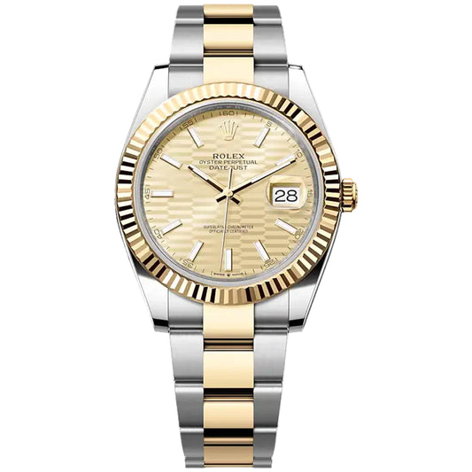 Rolex Datejust 41mm 126333-0021 Yellow Gold Motif Index Dial, Oyster Bracelet, Unworn 2024