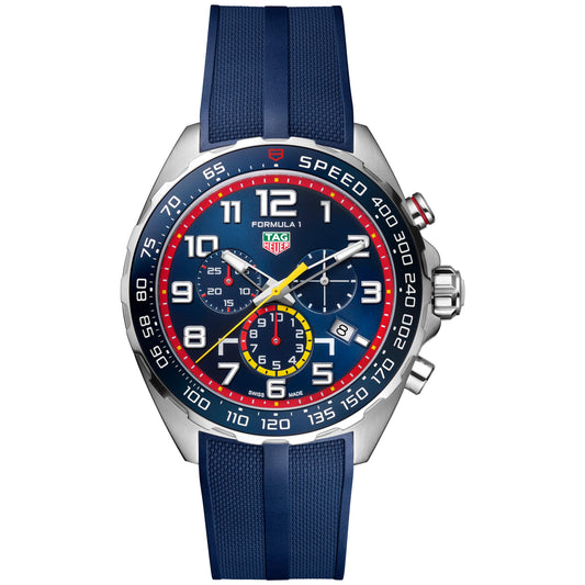 Tag Heuer Formula 1 Red Bull Racing 43mm CAZ101AL.FT8052 Blue Dial, Worn