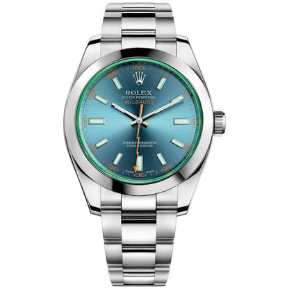 Rolex Milgauss 40mm 116400GV Blue Dial With Green Crystal, Unworn 2022