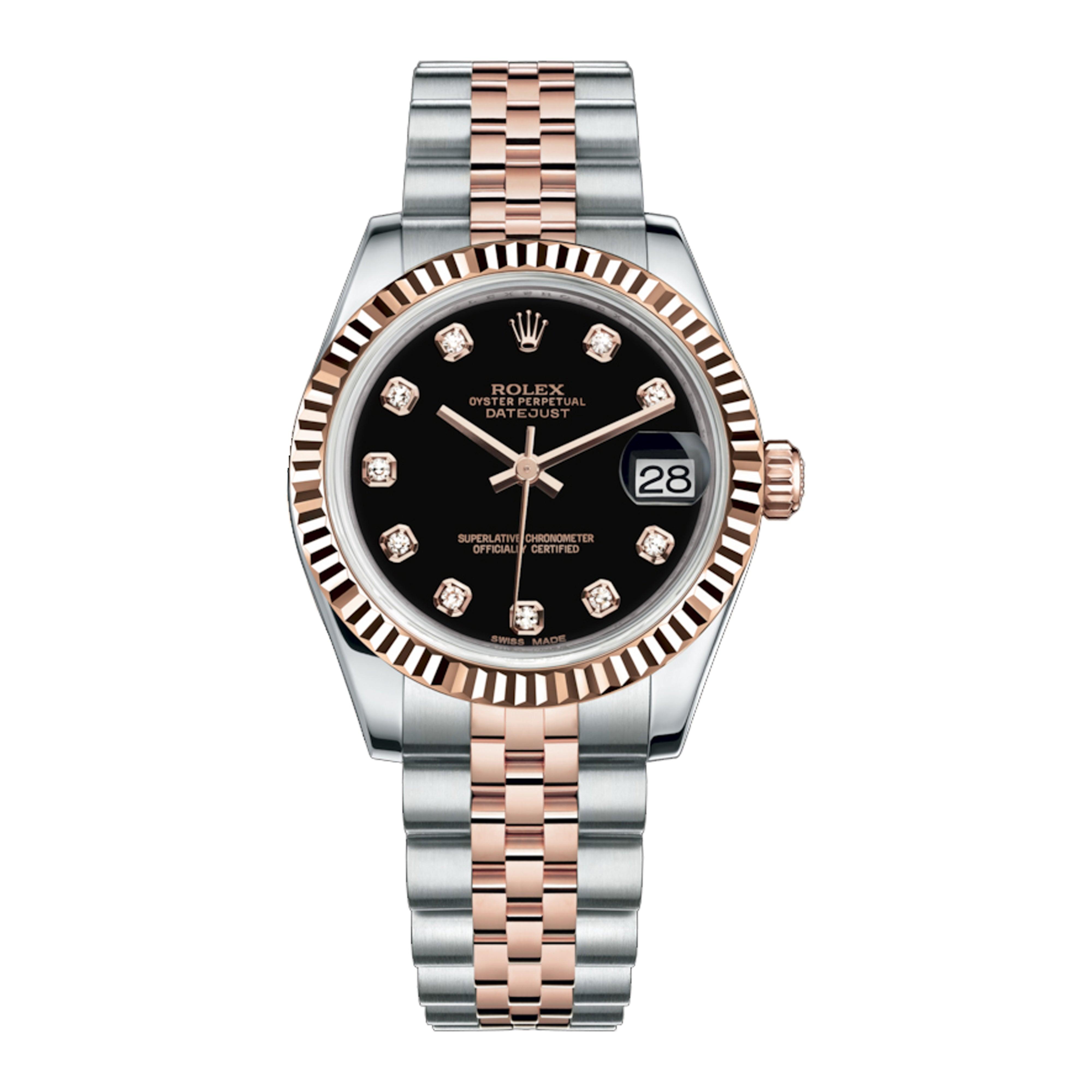 Diamond on sale black rolex