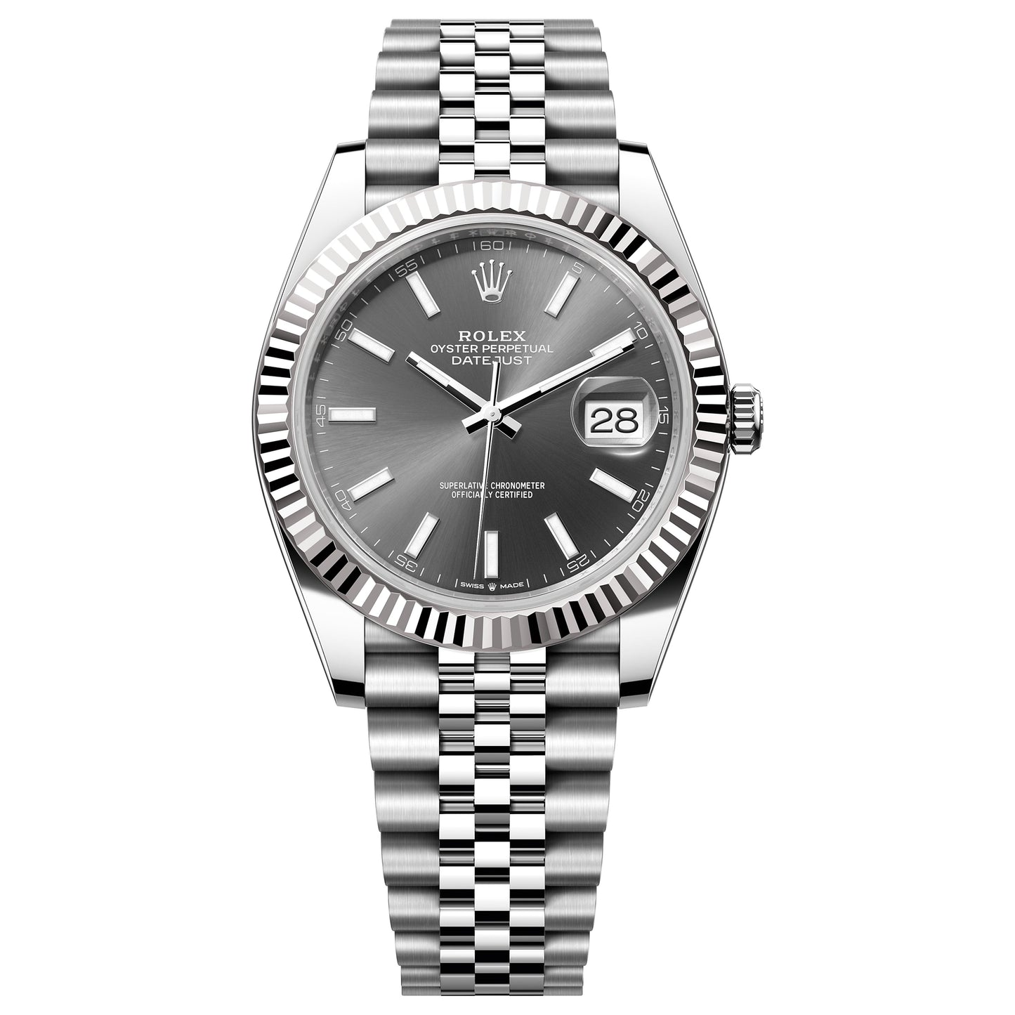 Rolex Datejust 41mm 126334-0014 Dark Rhodium Index Dial, Unworn 2025