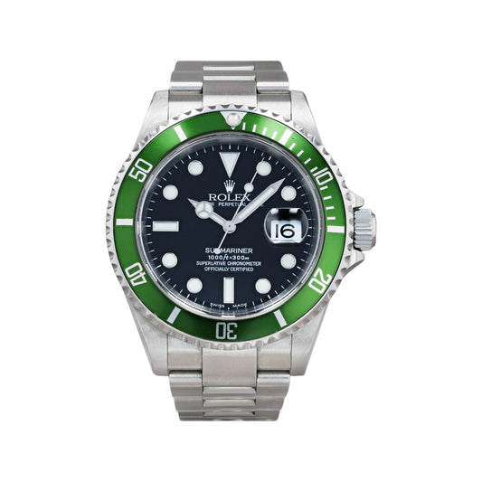 Rolex Submariner (Date) Kermit 40mm 11610LV Black Dial, Worn