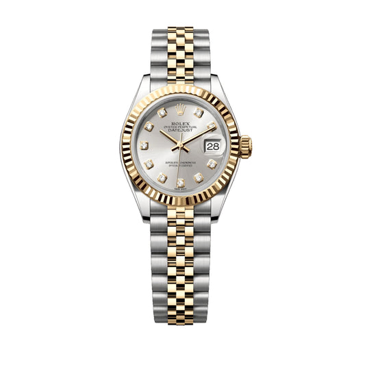 Rolex Lady Datejust 26mm 179173 Yellow Gold, Silver Diamond Dial, Worn 2012