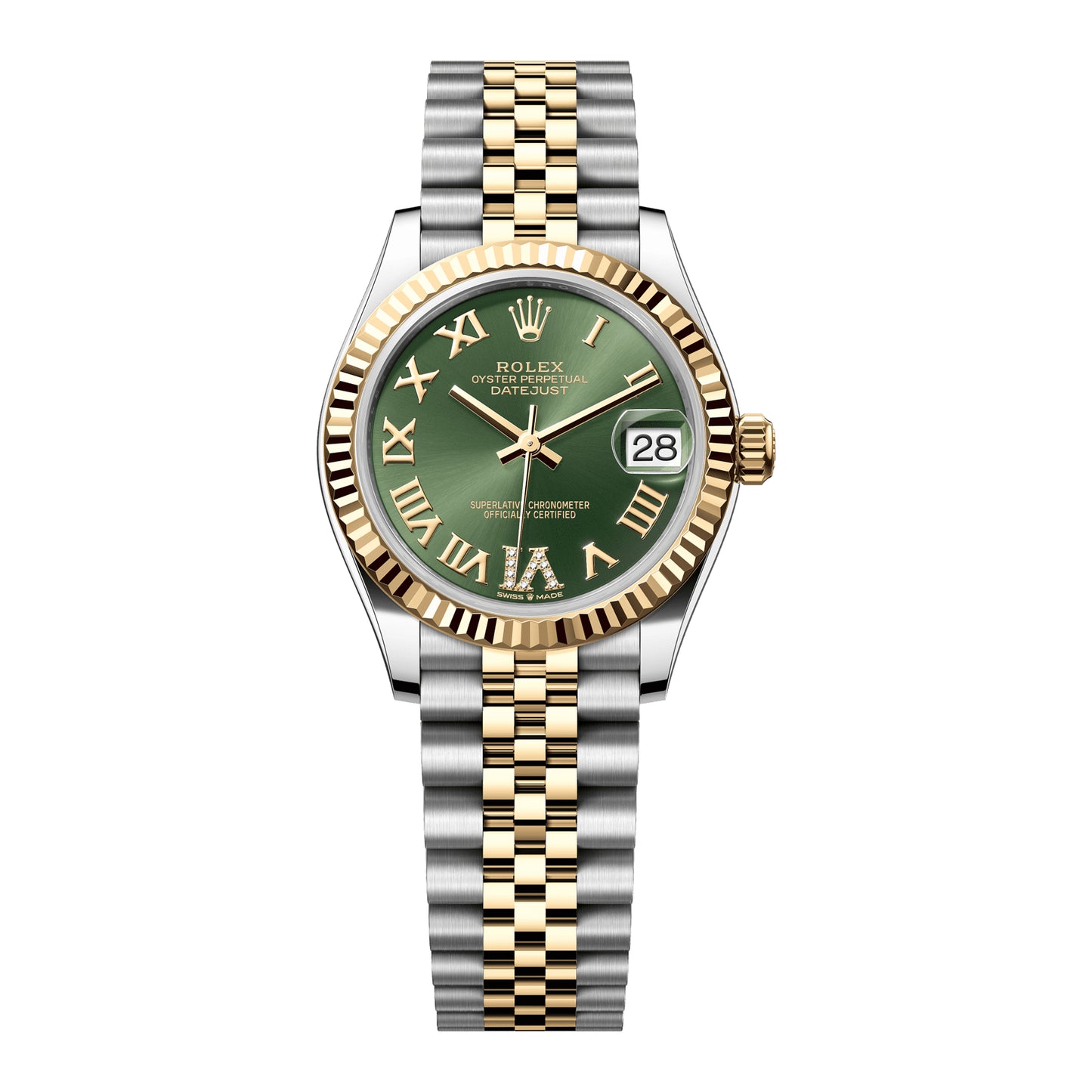 Rolex Lady Datejust 278273-0016 31mm Green Roman with Diamond VI, Unworn 2025