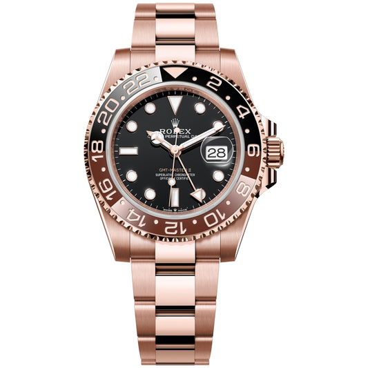 Rolex GMT-Master II Root Beer 40mm 126715CHNR-0001 Black Dial, Worn