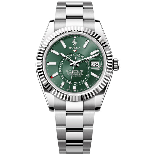 Rolex Sky-Dweller 42mm 336934-0001 Green Index Dial, Oyster Bracelet, Unworn 2024