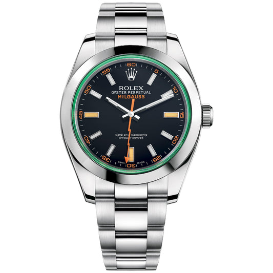 Rolex Milgauss 40mm 116400GV Black Dial With Green Crystal, Worn