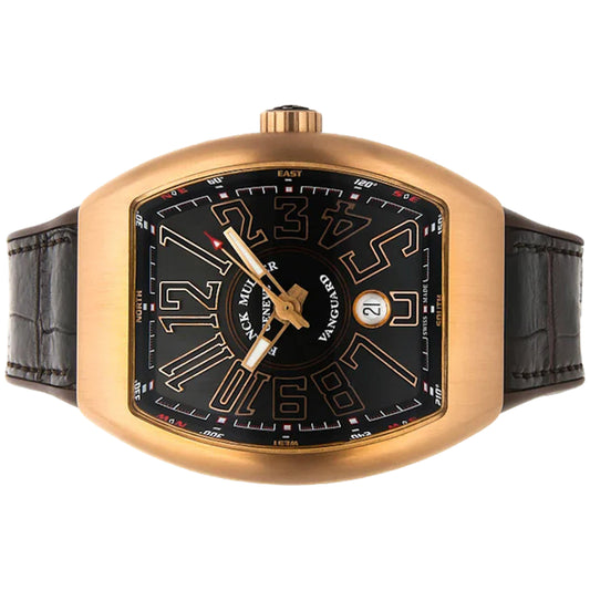 Franck Muller Vanguard 44mm V 45 SC DT 5N BR TT Black Numeral Dial, Worn