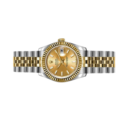 Rolex Lady Datejust 26mm 179173 Champagne Index Dial, Worn