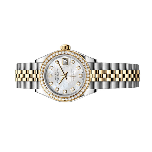 Rolex Lady Datejust 28mm 279383RBR-0019 Diamond Bezel, Mother of Pearl MOP Diamond Dial Dial, Worn