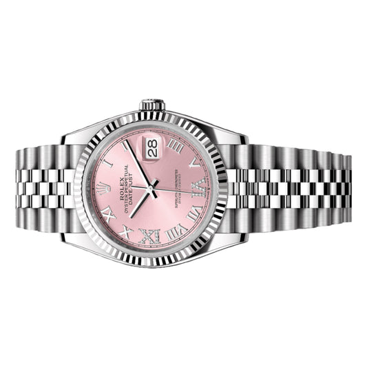 Rolex Datejust 36mm 126234-0031 Pink Roman with Diamond VI and XI Dial, Unworn 2024