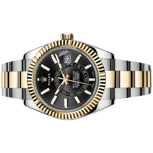 Rolex Sky Dweller 42mm 326933 Yellow Gold, Black Index Dial, Oyster Bracelet, Worn 2021