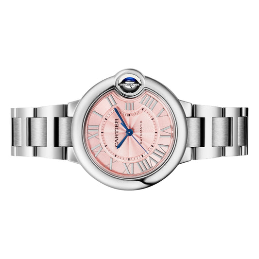 Cartier Ballon Bleu 33mm W6920100 Pink Roman Dial, Worn