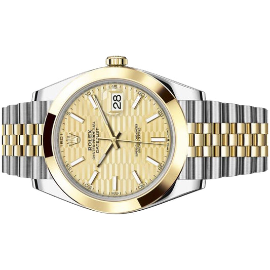 Rolex Datejust 41mm 126303 Yellow Gold Motif Index Dial, Worn 2022