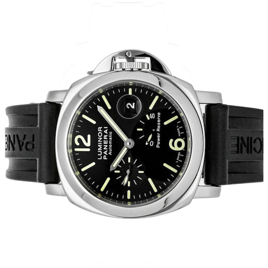 Panerai Luminor 44mm PAM00321 Black Index and Numeral Dial, Black Rubber Strap, Worn