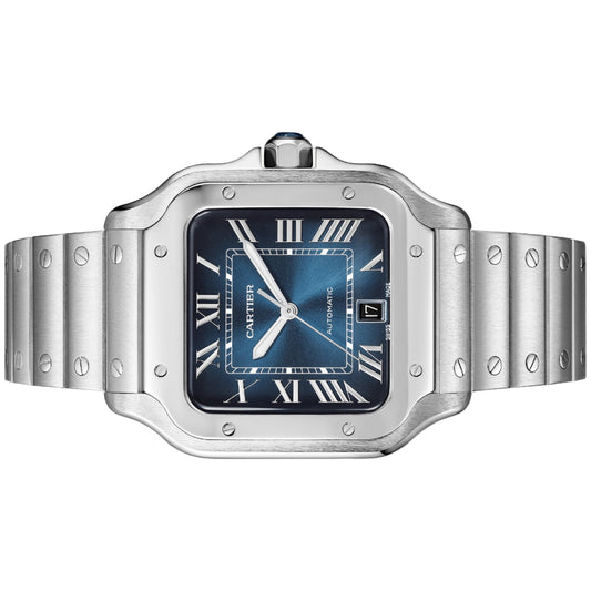 Cartier Santos 40mm WSSA0030 Blue Roman Dial, Worn