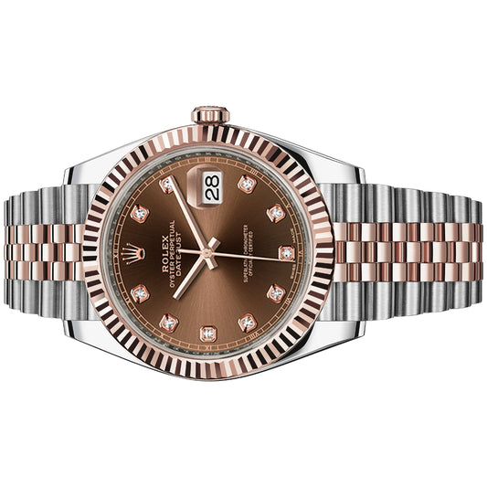 Rolex Datejust 41mm 126331-0004 Chocolate Diamond Dial, Worn 2022