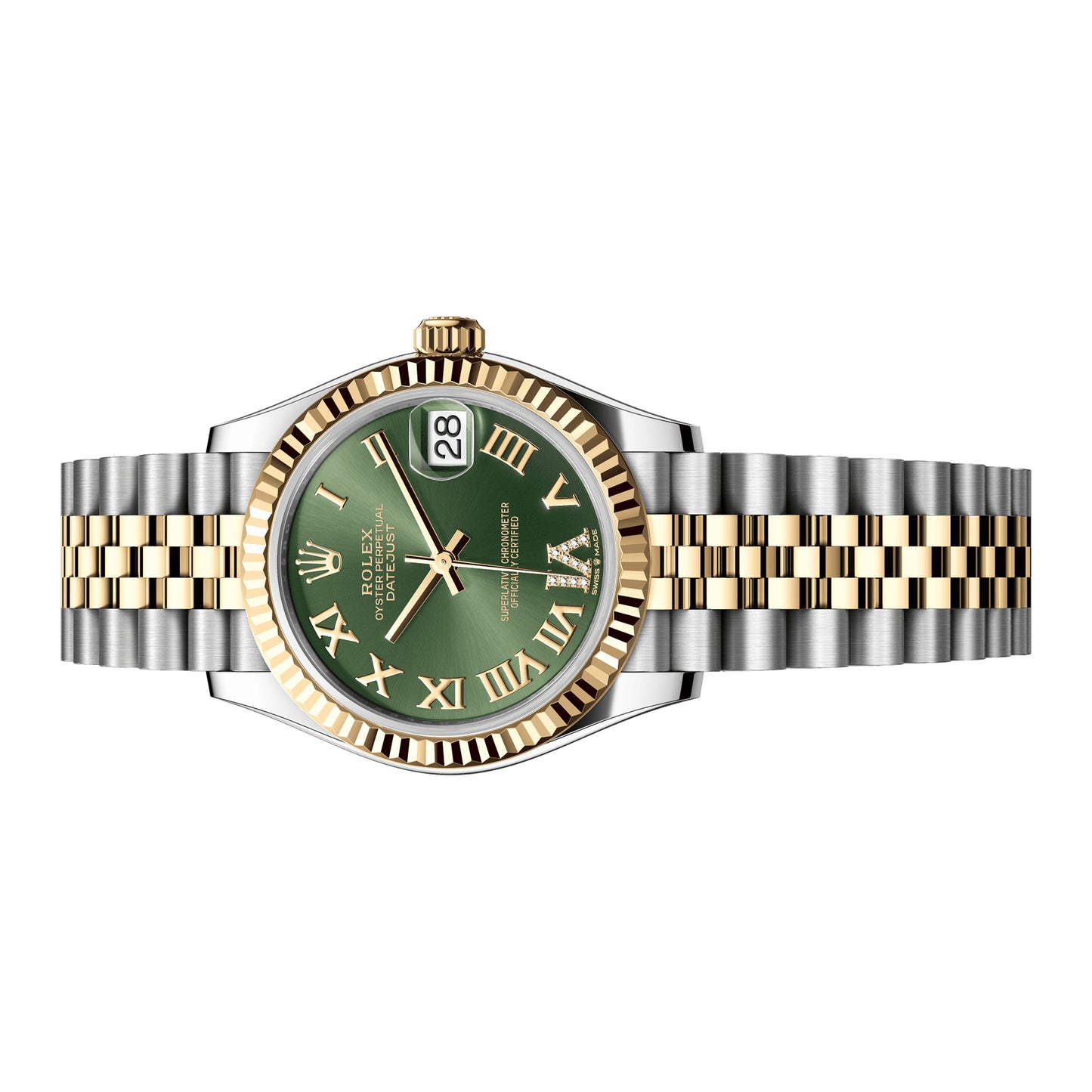 Rolex Lady Datejust 278273-0016 31mm Green Roman with Diamond VI, Unworn 2025