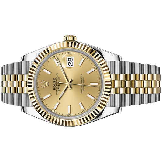 Datejust 41mm 126333-0010 Chamapagne Index Dial, Yellow Gold, Jubilee, Unworn 2023