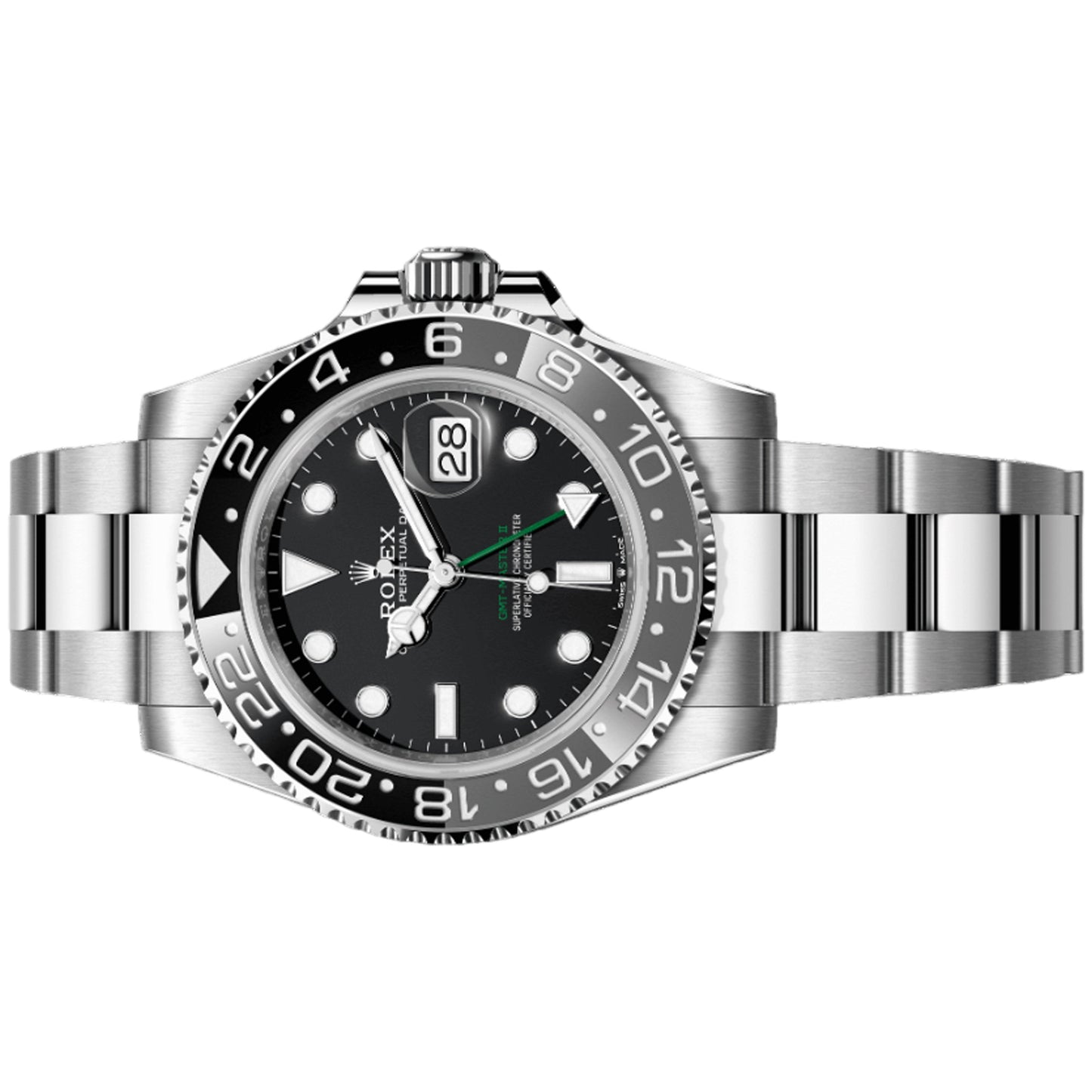 Rolex GMT Master II Bruce Wayne 40mm 126710GRNR-0004 Black Dial, Oyster Bracelet, Unworn 2025