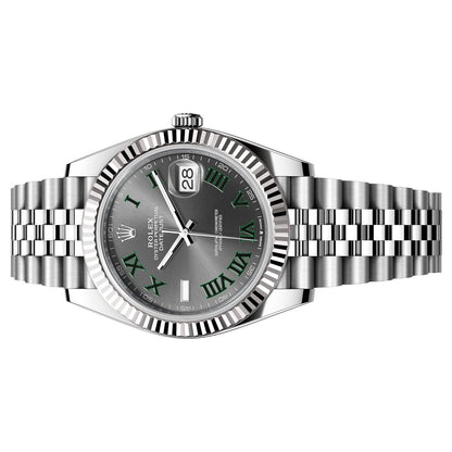 Rolex Datejust Wimbledon 41mm 126334-0022 Grey and Green Roman, Unworn 2025