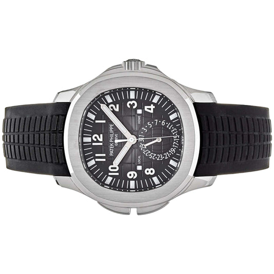 Patek Philippe Aquanaut Travel Time 40mm 5164A-001 Black Numeral Dial, Unworn 2022 with New Movement and Buckle