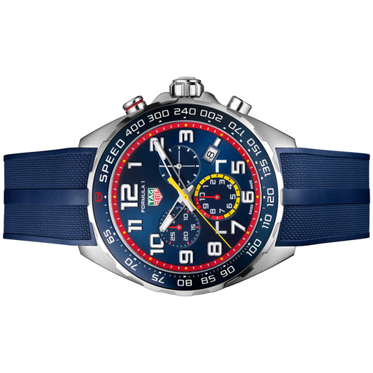 Tag Heuer Formula 1 Red Bull Racing 43mm CAZ101AL.FT8052 Blue Dial, Worn